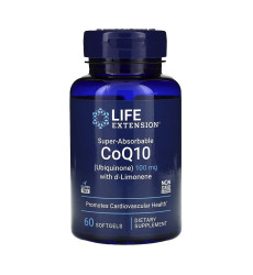Super-Absorbable CoQ10 (Ubiquinone) with d-Limonene 100mg - 60 softgels