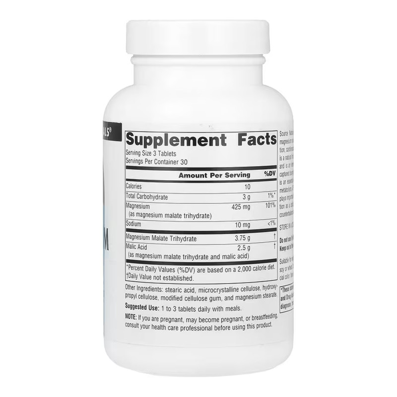 Magnesium Malate 1250mg - 90 tabs