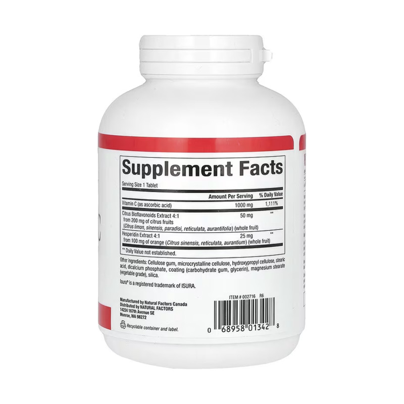 Vitamin C 1000mg - 180 tabs