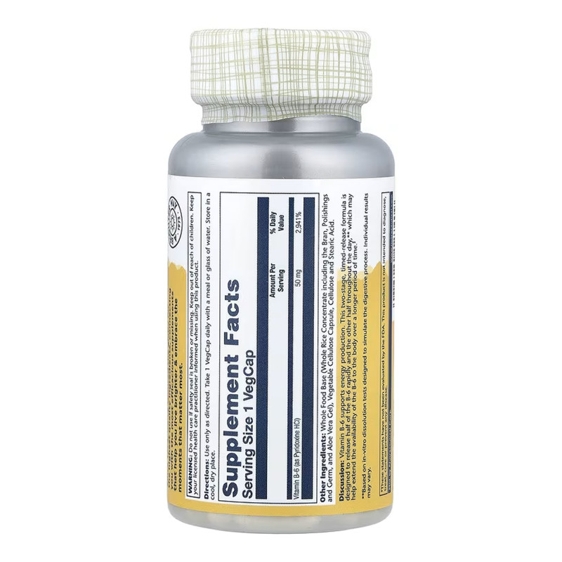 Vitamin B-6 Timed-Release 50mg - 60 vcaps
