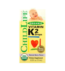 Organic Vitamin K2 Liquid - 7.5ml Natural Berry