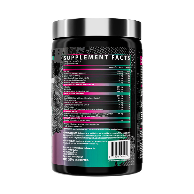 Outlift Amped - 440.3g Strawberry Watermelon