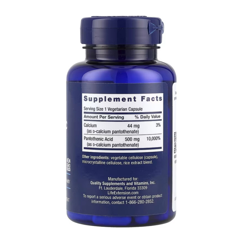 Pantothenic Acid 500 mg - 100 vcaps