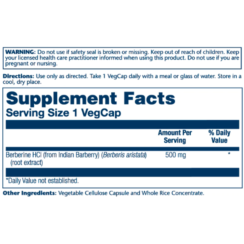 Berberine from Indian Barberry 500mg - 60 vcaps (Пошкоджена банка)