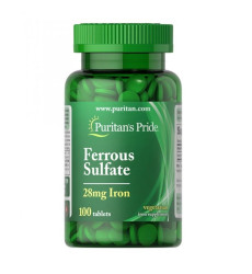 Iron Ferrous Sulfate 28 mg - 100 Tablets