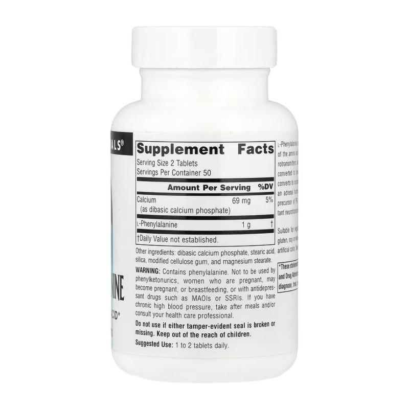 L-Phenylalanine 500mg - 100 tabs