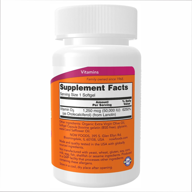 VIT D-3 50,000 IU - 50 sgels
