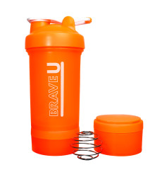 Shaker with containers 3 in 1 - 600ml Orange