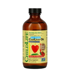 Cod Liver Oil Liquid - 237ml Natural Strawberry