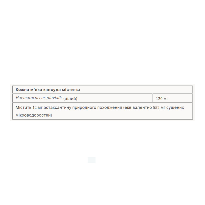 Astaxanthin 12mg - 60 softgels