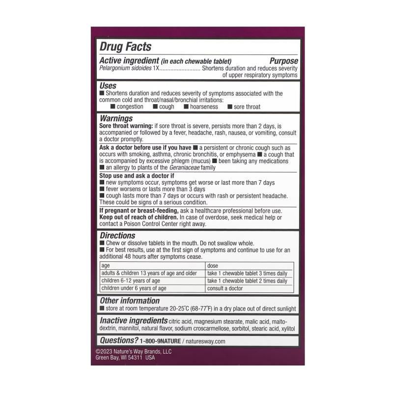 Umcka Coldcare Cherry Kids -10 chew tabs