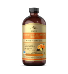 Liquid Calcium Magnesium Citrate with Vitamin D3 - 473ml Natural Orange-Vanilla