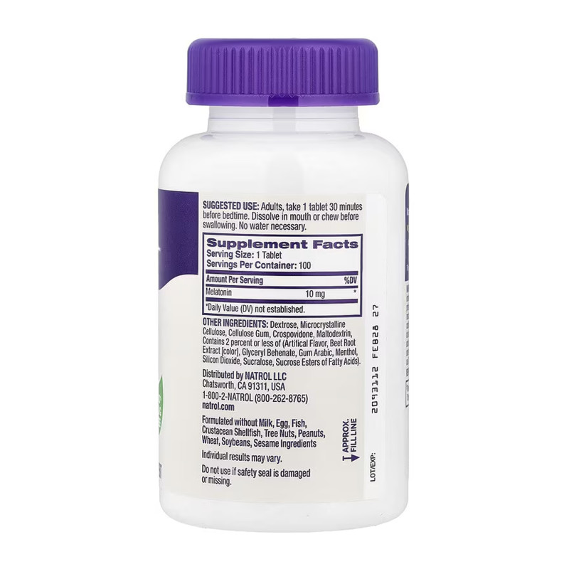 Melatonin 10mg - 100 tabs (Пошкоджена банка)