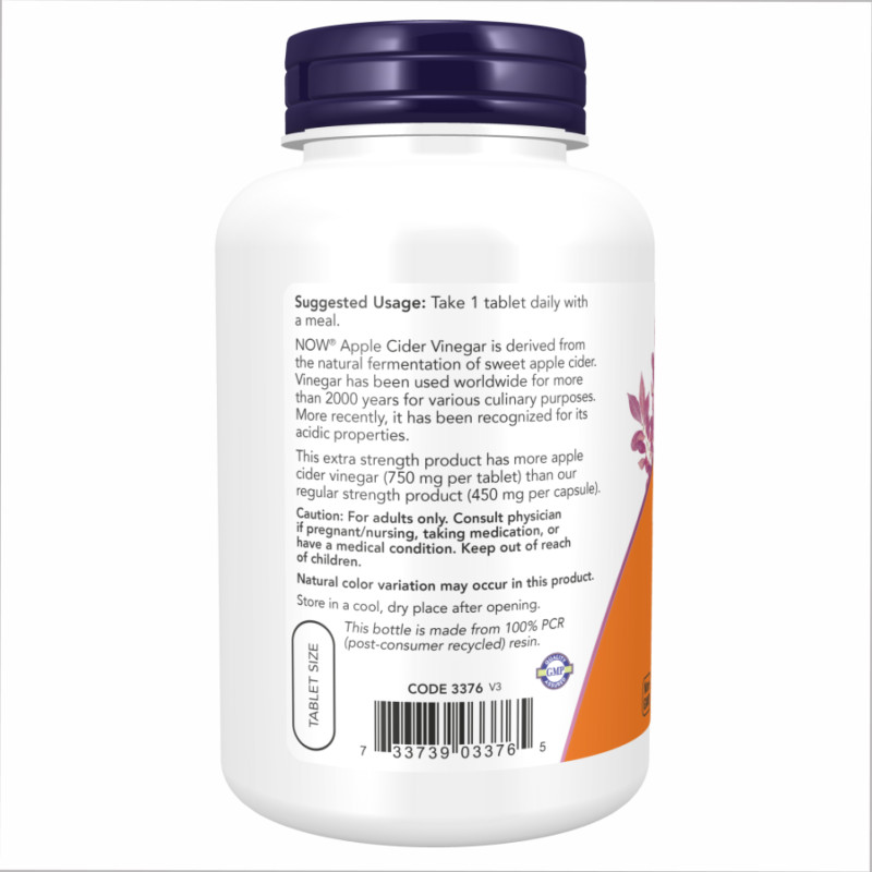 Apple Cider Vinegar 750 mg - 180 tabs