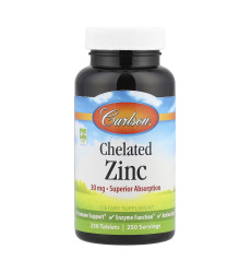 Chelated Zinc - 250 tabs