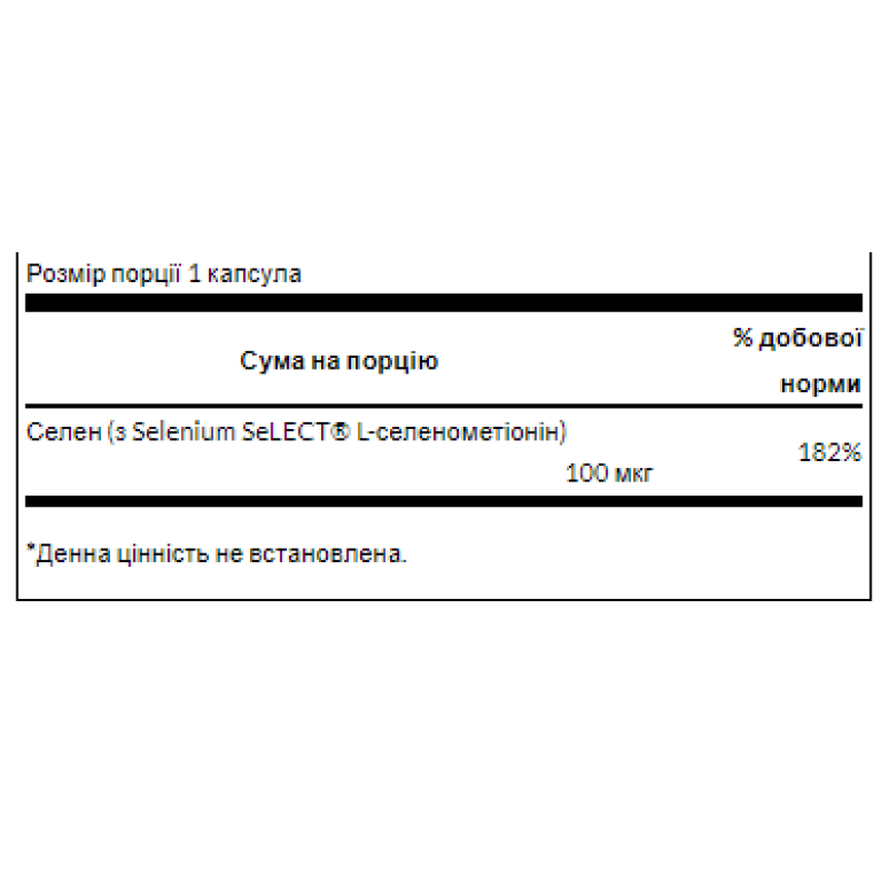 Selenium L-Selenomethionine 100mcg - 300cap