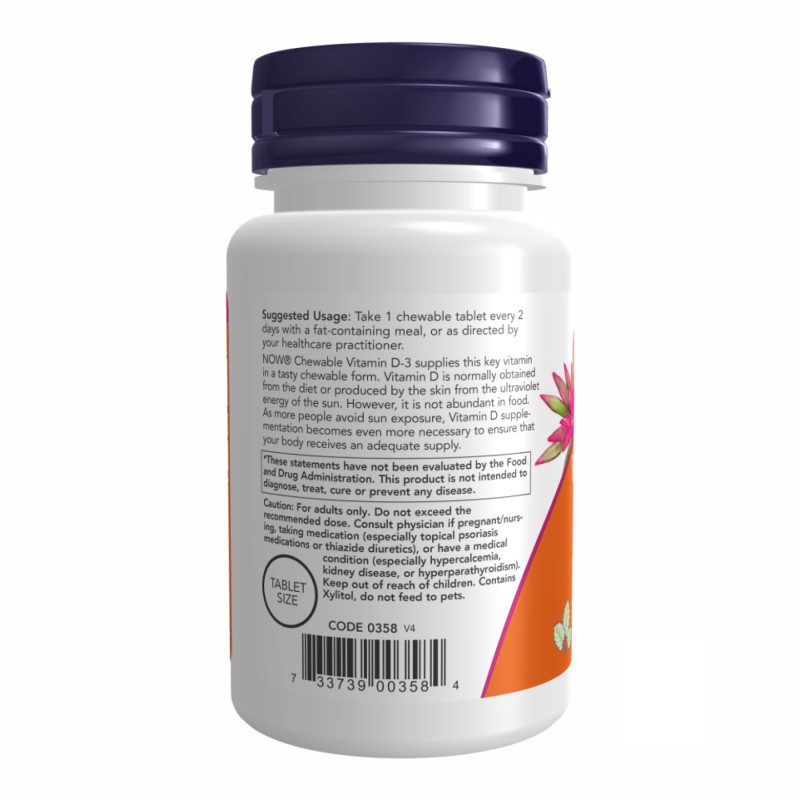 VIT D-3 5000 IU Chewable Mint - 120 loz