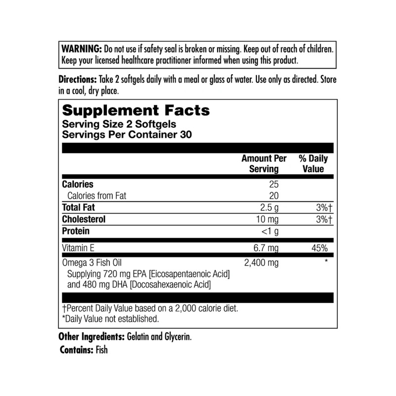 Omega-3 720 EPA / 480 DHA - 60 softgels