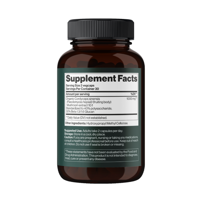 Cordyceps Mushroom 1000 mg - 60 vegcaps (До 10.26)