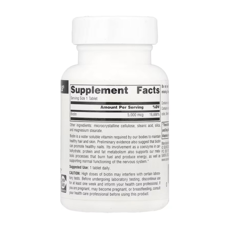 Biotin 5000mcg - 60 tabs
