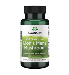 Lions Mane Mushroom 500mg - 60caps (Пошкоджена банка)