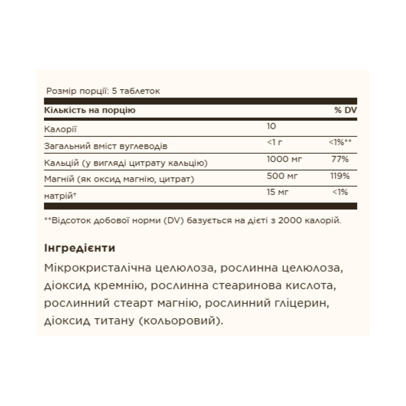 Calcium Magnesium Citrate - 250 tabs