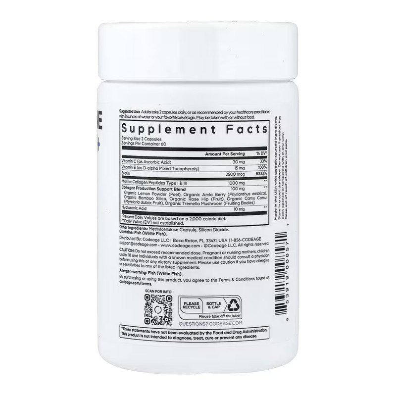 Biotin Marine Collagen - 120 vcaps
