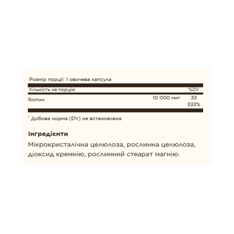 Biotin 10,000mcg - 120 vcaps