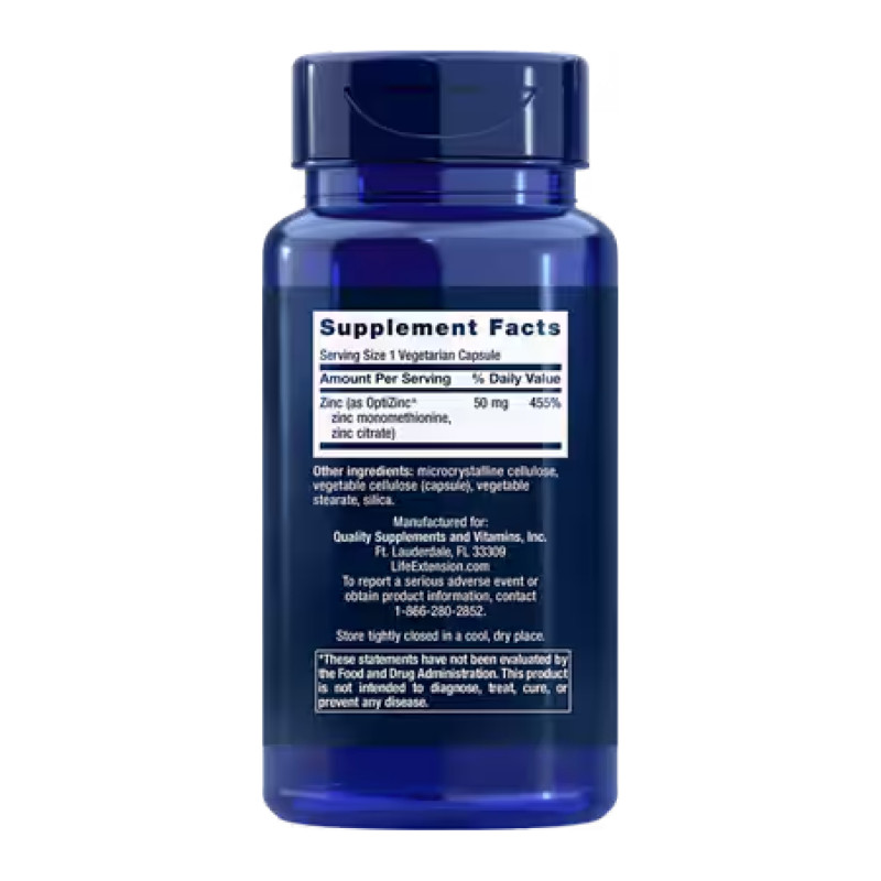 Zinc Caps 50mg - 90 veg caps (Пошкоджена банка)