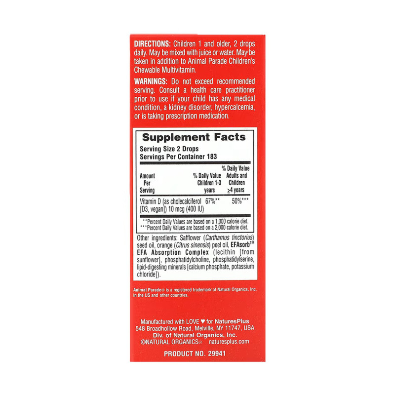 Kids Vit D3 400 IU - 10 ml