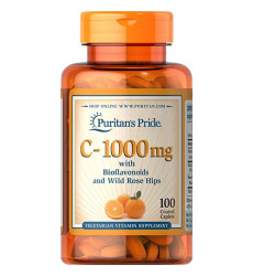 Vitamin C - 1000 mg with Bioflavonoids and Rose Hips - 100tabs