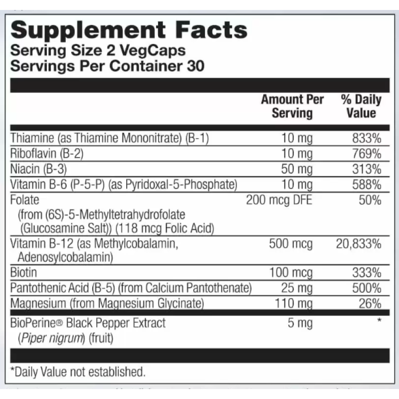 Stress B Magnesium Glycinate - 60 vcaps (Без етикетки)