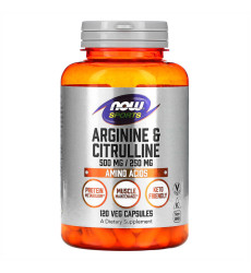 Arginine 500mg Citruline 250mg - 120 vcaps