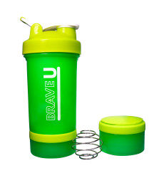 Shaker with containers 3 in 1 - 600ml Light green