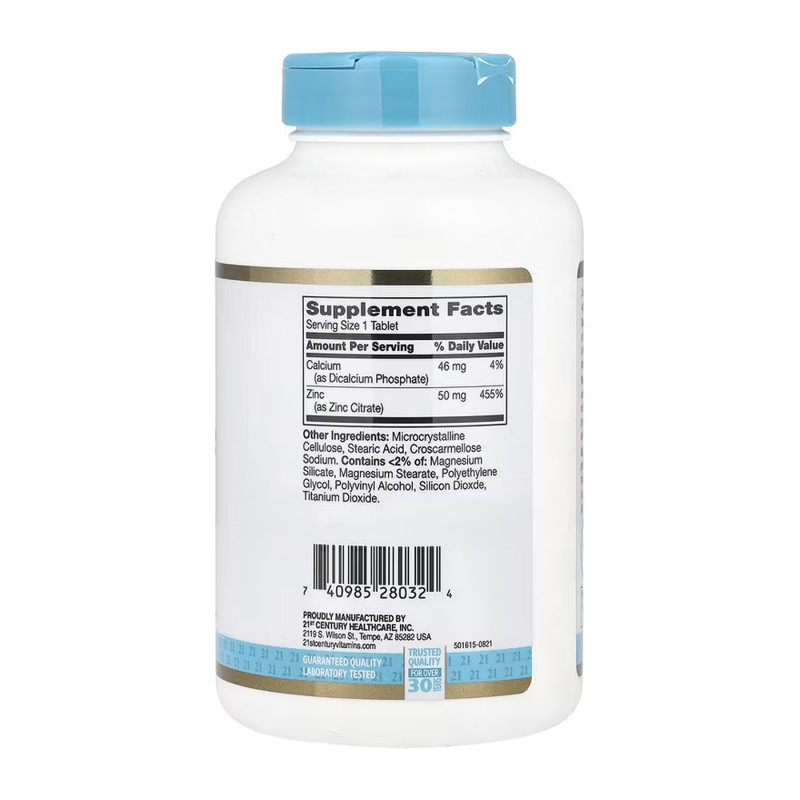 Zinc Citrate 50 mg - 360 tabs