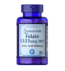 Folate 1333mcg DFE (Folic Acid 800 mcg) - 500 tabs