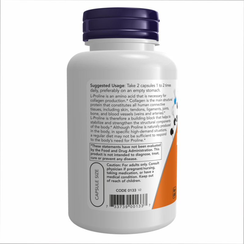 L-Proline 500mg - 120 vcaps