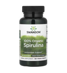 Certified Organic Spirulina 500mg - 180 tabs