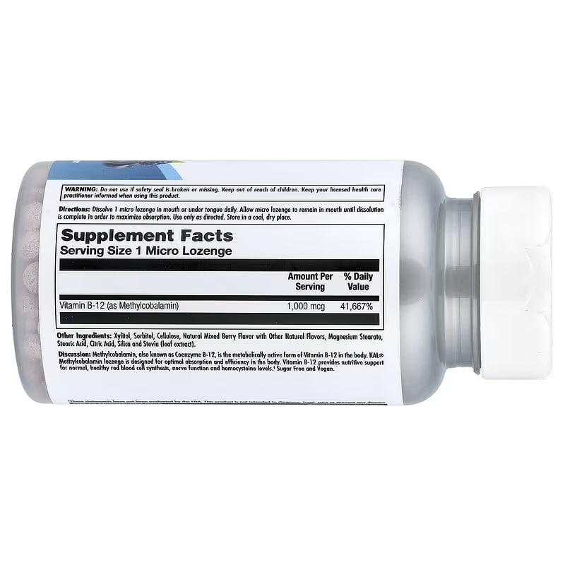 B12 Methylcobalamin 1000mcg - 60 lozenges Berry