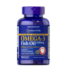 Double Strength Omega-3 Fish Oil 1200mg/600mg Omega-3 - 90 sgels