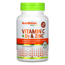 Vitamin C+D3 & Zinc - 100 caps (Пошкоджена банка+затерта дата)