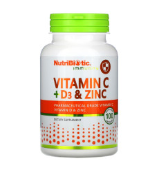 Vitamin C+D3 & Zinc - 100 caps (Пошкоджена банка+затерта дата)