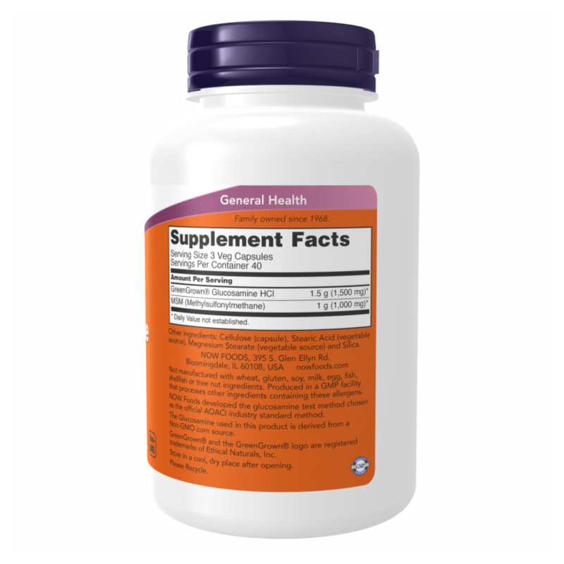Veg Glucosamin & MSM 500/500 - 240 vcaps (Пошкоджена банка)