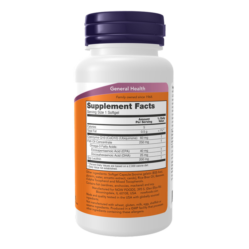 CoQ10 60mg + Fish Oil - 120 sgels (Пошкоджена банка)