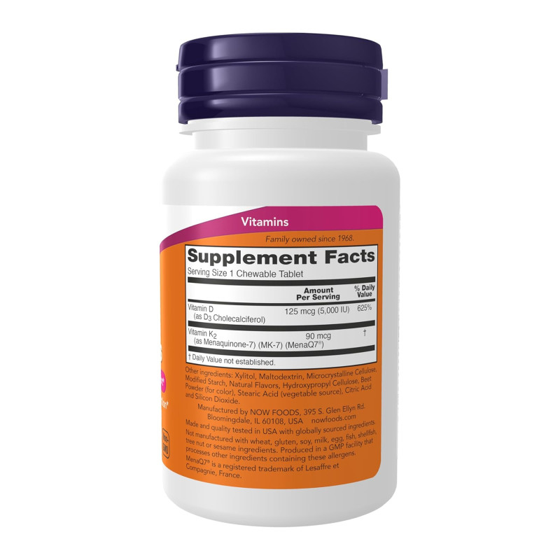 D3 + K2 Chewables - 90 tabs