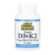 Vitamin D3 & K2 25 mcg (1000 IU) & 120 mcg - 60 softgels