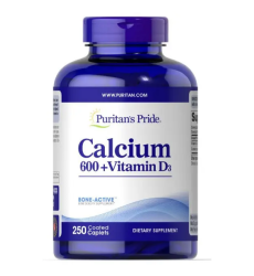 Calcium Carbonate 600mg + Vitamin D125 iu - 250 cap