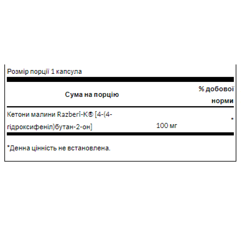 Razberi-K Raspberry Ketones 100mg - 60caps