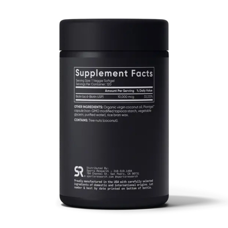 Biotin 10,000mcg - 120 veg softgels