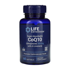 Super-Absorbable CoQ10 (Ubiquinone) with d-Limonene 100mg - 60 softgels